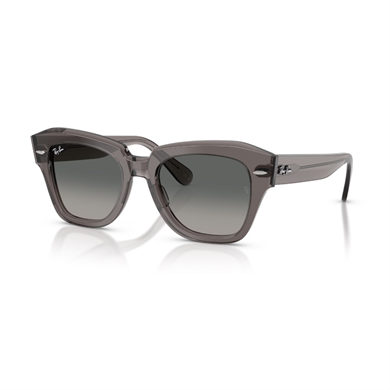 Ray-Ban RB 2186 136971 49 State Street Unisex Kare Degrade Gri Kemik Güneş Gözlüğü