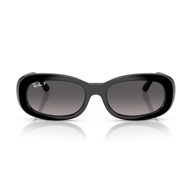 Ray-Ban RB 2221 901M3 53 Kadın Polarize Oval Degrade Siyah Kemik Güneş Gözlüğü