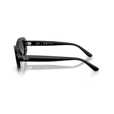 Ray-Ban RB 2221 901M3 53 Kadın Polarize Oval Degrade Siyah Kemik Güneş Gözlüğü