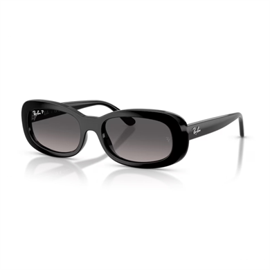 Ray-Ban RB 2221 901M3 53 Kadın Polarize Oval Degrade Siyah Kemik Güneş Gözlüğü