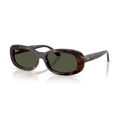 Ray-Ban RB 2221 90231 53 Kadın Oval Kırçıllı Kahverengi Kemik Güneş Gözlüğü