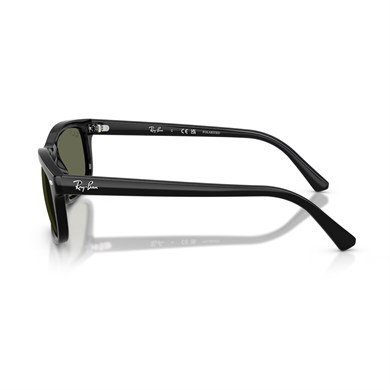 Ray-Ban RB 2224 90158 57 Unisex Polarize Dikdörtgen Siyah Kemik Güneş Gözlüğü