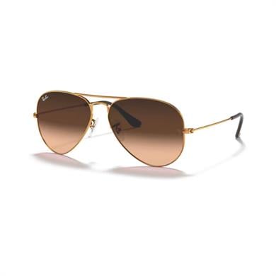 Ray-Ban RB 3025 9001A5 58 Aviator Large Metal Erkek Damla Açık Kahverengi Metal Güneş Gözlüğü