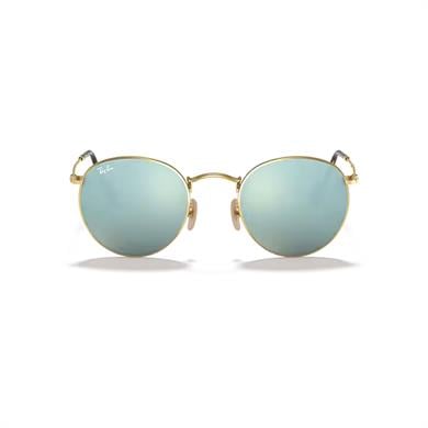 Ray-Ban RB 3447N 00130 50 Round Metal Unisex Aynalı Yuvarlak Altın Metal Güneş Gözlüğü