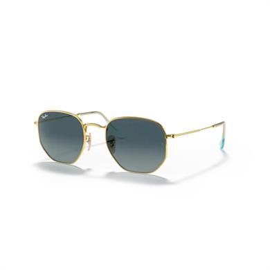 Ray-Ban RB 3548N 91233M 51 Hexagonal Unisex Gold Metal Güneş Gözlüğü