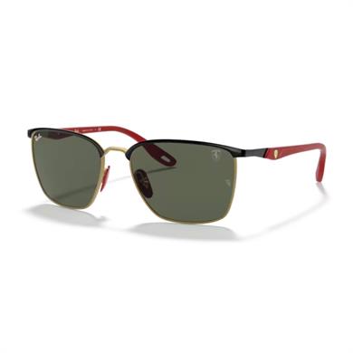 Ray-Ban RB 3673M F06171 56 Scuderia Ferrari Unisex Oval Siyah Metal Güneş Gözlüğü