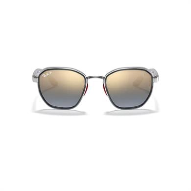 Ray-Ban RB 3674M F001JO 51 Scuderia Ferrari Polarize Unisex Geometrik Bronz Metal Güneş Gözlüğü