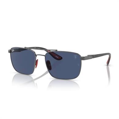 Ray-Ban RB 3715M F08580 58 Scuderia Ferrarii Erkek Oval Füme Metal Güneş Gözlüğü