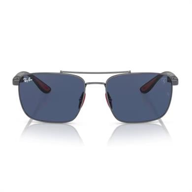 Ray-Ban RB 3715M F08580 58 Scuderia Ferrarii Erkek Oval Füme Metal Güneş Gözlüğü