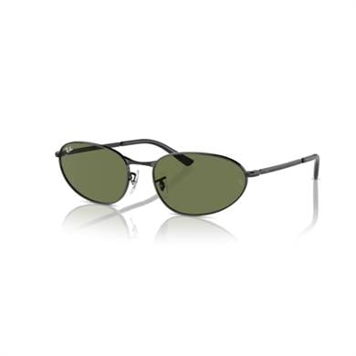 Ray-Ban RB 3734 002B1 59 Unisex Geometrik Siyah Metal Güneş Gözlüğü