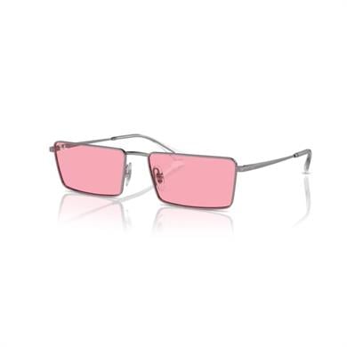 Ray-Ban RB 3741 00484 56 Unisex Dikdörtgen Gri Metal Güneş Gözlüğü