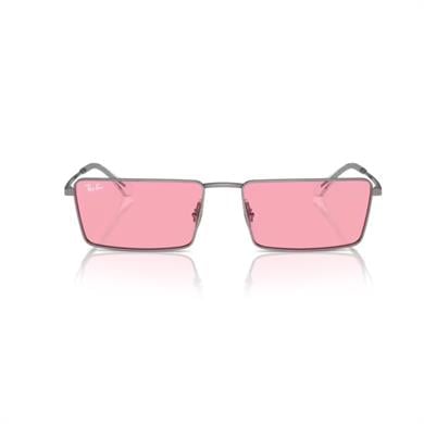 Ray-Ban RB 3741 00484 56 Unisex Dikdörtgen Gri Metal Güneş Gözlüğü
