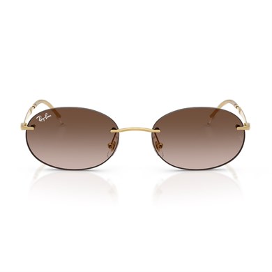 Ray-Ban RB 3767 00113 54 Unisex Oval Gold Metal Güneş Gözlüğü