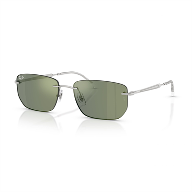 Ray-Ban RB 3768 0036R 56 Unisex Geometrik Aynalı Gümüş Metal Güneş Gözlüğü