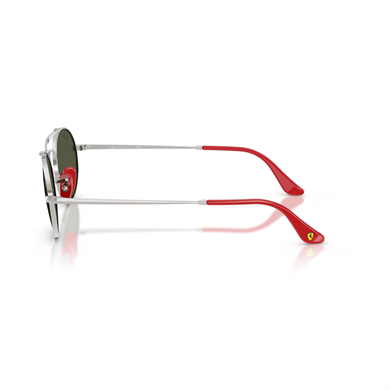 Ray-Ban RB 3775M F00731 54 Scuderia Ferrari Unisex Oval Gümüş Metal Güneş Gözlüğü