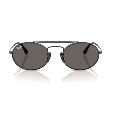 Ray-Ban RB 3775M F134B1 54 Scuderia Ferrari Unisex Oval Siyah Metal Güneş Gözlüğü