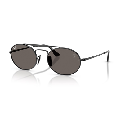 Ray-Ban RB 3775M F134B1 54 Scuderia Ferrari Unisex Oval Siyah Metal Güneş Gözlüğü