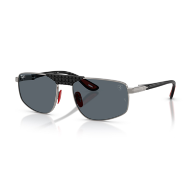 Ray-Ban RB 3776M F001R5 58 Scuderia Ferrari Unisex Geometrik Gri Metal Güneş Gözlüğü