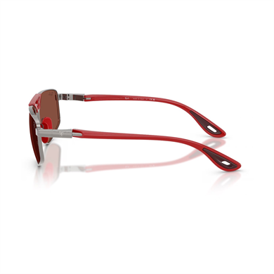 Ray-Ban RB 3776M F126C5 58 Scuderia Ferrari Unisex Geometrik Gri Metal Güneş Gözlüğü