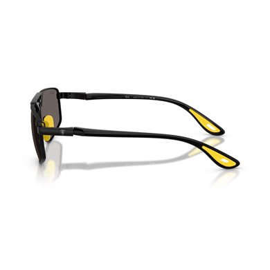 Ray-Ban RB 3776M F128B1 58 Scuderia Ferrari Unisex Geometrik Siyah Metal Güneş Gözlüğü