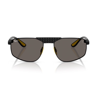 Ray-Ban RB 3776M F128B1 58 Scuderia Ferrari Unisex Geometrik Siyah Metal Güneş Gözlüğü