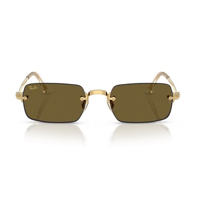 Ray-Ban RB 3928 00173 54 A$AP ROCKY Unisex Dikdörtgen Gold Metal Güneş Gözlüğü