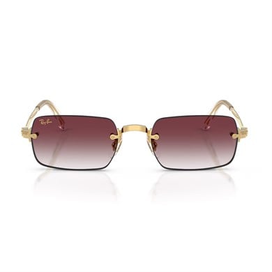 Ray-Ban RB 3928 0018H 54 A$AP ROCKY Unisex Dikdörtgen Gold Metal Güneş Gözlüğü