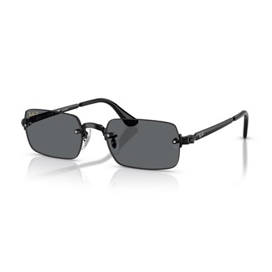 Ray-Ban RB 3928 00281 54 A$AP ROCKY Unisex Polarize Dikdörtgen Siyah Metal Güneş Gözlüğü