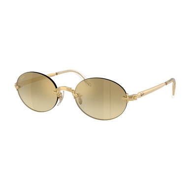 Ray-Ban RB 3929 0017I 54 A$AP ROCKY Unisex Oval Gold Aynalı Metal Güneş Gözlüğü
