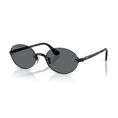 Ray-Ban RB 3929 00281 54 A$AP ROCKY Unisex Polarize Oval Siyah Metal Güneş Gözlüğü