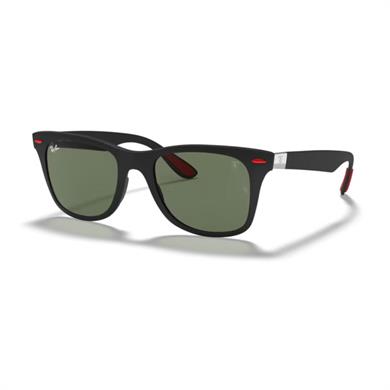 Ray-Ban RB 4195M F60271 52 Scuderia Ferrari Erkek Kare Siyah Kemik Güneş Gözlüğü