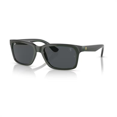 Ray-Ban RB 4393M F68087 56 Scuderia Ferrari Unisex Dikdörtgen Yeşil Kemik Güneş Gözlüğü