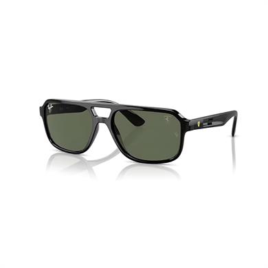 Ray-Ban RB 4414M F68371 58 Scuderia Ferrari Unisex Geometrik Siyah Kemik Güneş Gözlüğü