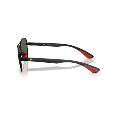 Ray-Ban RB 8336M F00271 58 Scuderia Ferrari Erkek Geometrik Siyah Metal Güneş Gözlüğü