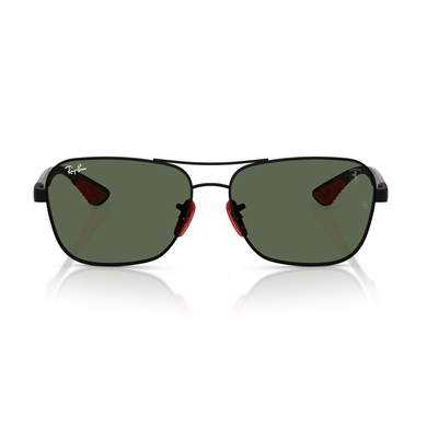 Ray-Ban RB 8336M F00271 58 Scuderia Ferrari Erkek Geometrik Siyah Metal Güneş Gözlüğü
