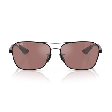 Ray-Ban RB 8336M F117H2 58 Scuderia Ferrari Erkek Polarize Geometrik Aynalı Siyah Metal Güneş Gözlüğü
