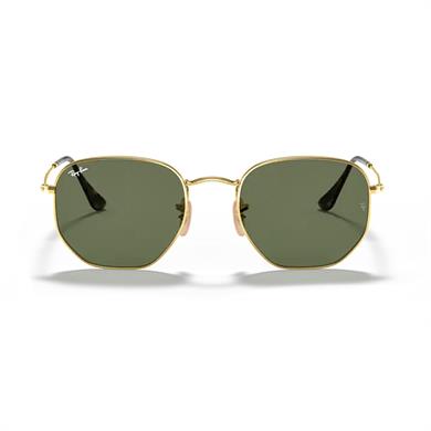 Ray-Ban RB 3548N 001 51 Unisex Gold Metal Geometrik Güneş Gözlüğü