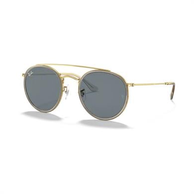 Ray-Ban RB 3647N 9210R5 51 Round Double Unisex Gold Metal Yuvarlak Güneş Gözlüğü