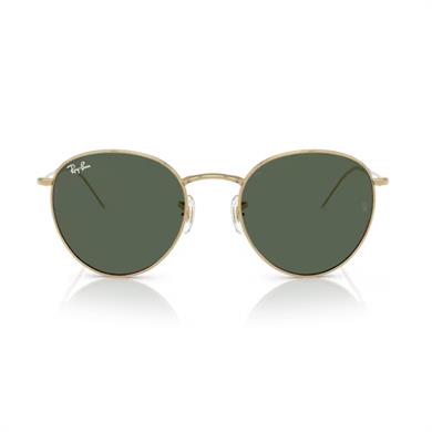 Ray-Ban RBR 0103S 001VR 53 Round Reverse Unisex Oval Gold Metal Güneş Gözlüğü
