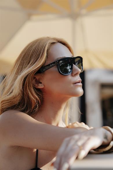 Ray-Ban RBR 0501S 6677VR 56 Boyfriend Reverse Unisex Siyah Kemik Güneş Gözlüğü 