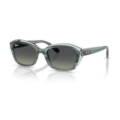 Ray-Ban RJ9081S 717511 48 Çocuk Geometrik Şeffaf Yeşil Kemik Güneş Gözlüğü