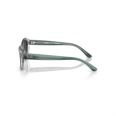 Ray-Ban RJ9081S 717511 48 Çocuk Geometrik Şeffaf Yeşil Kemik Güneş Gözlüğü