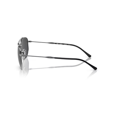 Ray-Ban RB 3707 004K8 57 Unisex Polarize Geometrik Gri Metal Güneş Gözlüğü