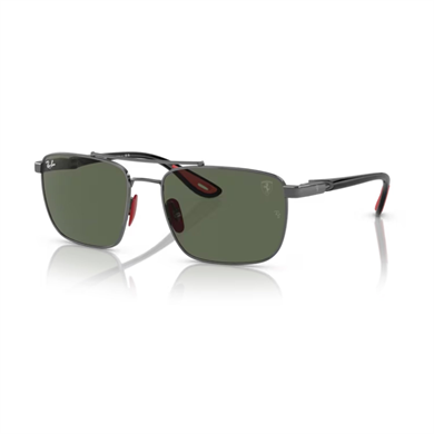 Ray-Ban RB 3715M F00171 58 Scuderia Ferrari Erkek Kare Gri Metal Güneş Gözlüğü