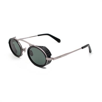 Retro Dreamy C09 47 Unisex Siyah Yuvarlak Güneş Gözlüğü