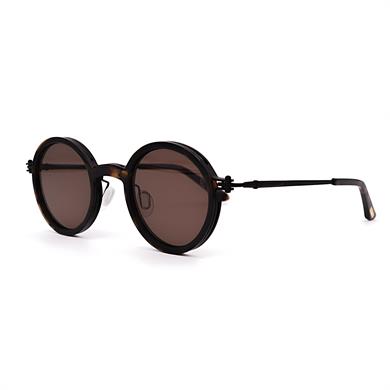 Retro Oslo C02 47 Unisex Kahverengi Yuvarlak Güneş Gözlüğü