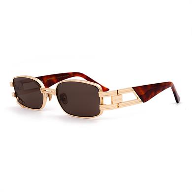 Retro Piercing I C02 55 Kadın Gold Metal Dikdörtgen Güneş Gözlüğü