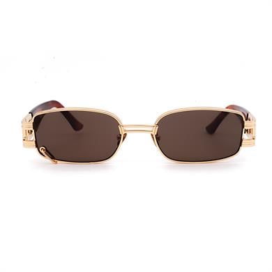 Retro Piercing I C02 55 Kadın Gold Metal Dikdörtgen Güneş Gözlüğü