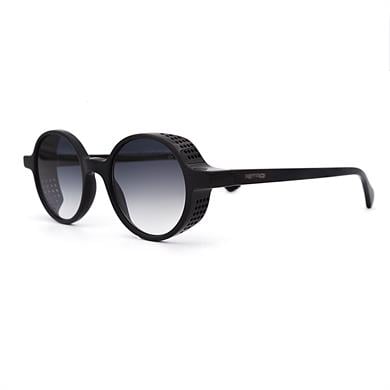 Retro Shade I C02 49 Unisex Siyah Yuvarlak   Güneş Gözlüğü