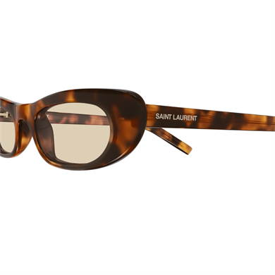 Saint Laurent SL 557 SHADE 008 53 Kadın Çekik Kırçıllı Kahverengi Kemik Güneş Gözlüğü